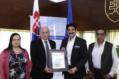 Sandeep Marwah Honored And Nominated Chair for Slovakia Forum