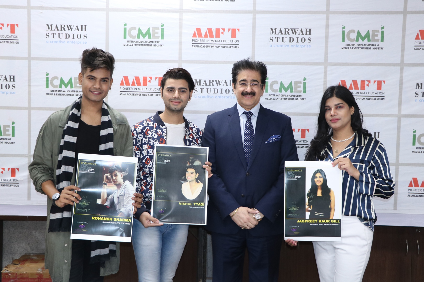 D'GLANCE India Fashion Week 2020 Poster released at AAFT By Sandeep sir