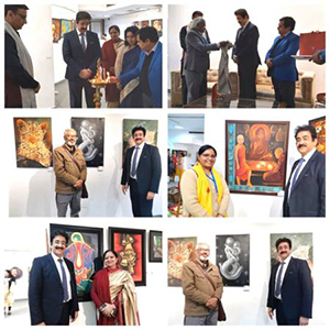 Sandeep Marwah Inaugurated Group Show by Majlis Art Group