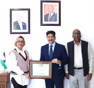Sandeep Marwah Honoured by High Commission of Lesotho