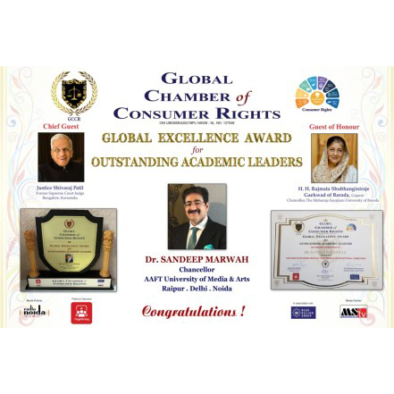 Sandeep Marwah Honored with Global excellence Award for Education