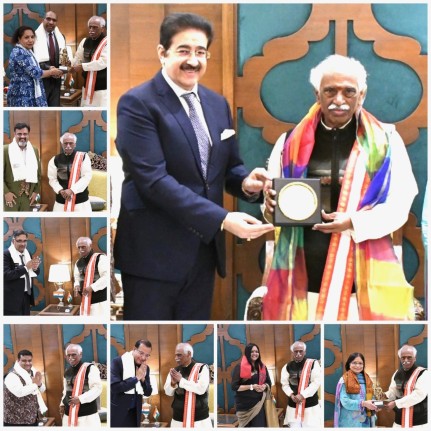 Sandeep Marwah Honoured by Governor of Haryana at Chandigarh