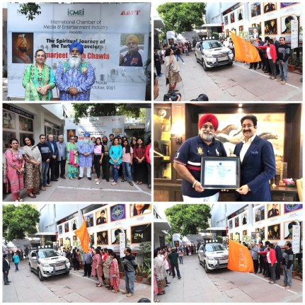 Spiritual Journey by Turban Traveler Flagged off at ICMEI