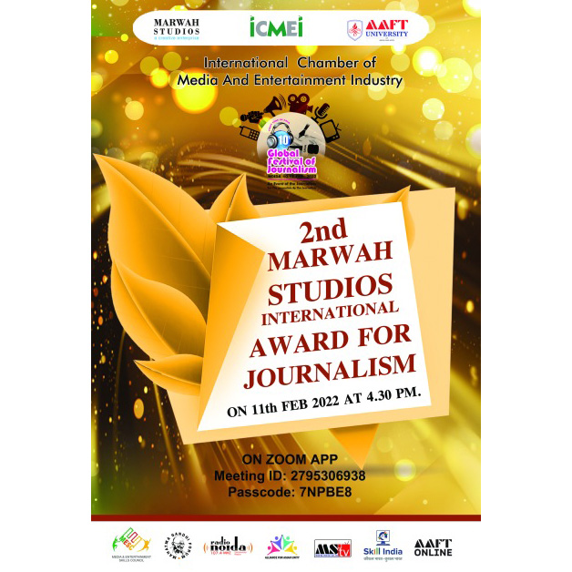2nd Marwah Studios International Award for Journalism on 11th February
