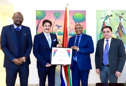 Sandeep Marwah Appreciated for Services to Gambia