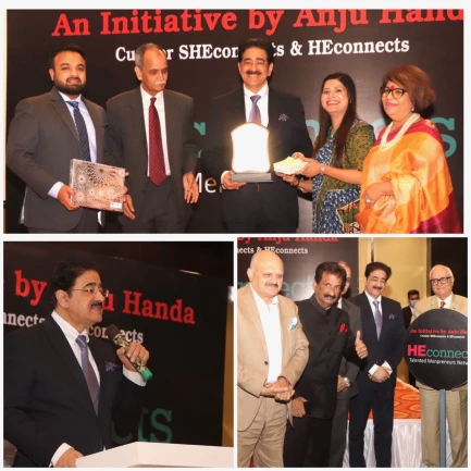 Sandeep Marwah Honoured for His Contribution to Society by HeConnects