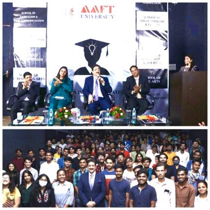 Sandeep Marwah Chancellor Visited AAFT University Raipur