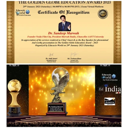 Golden Globe Education Award 2023 for Sandeep Marwah