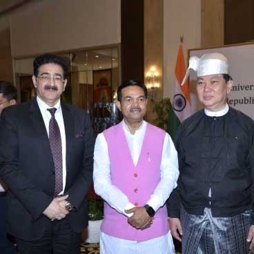 Sandeep Marwah Special Guest at 75th Anniversary of Myanmar